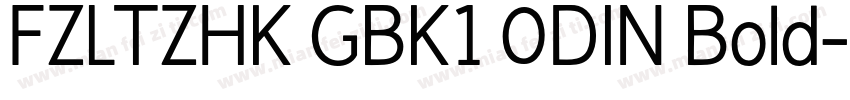 FZLTZHK GBK1 0DIN Bold字体转换